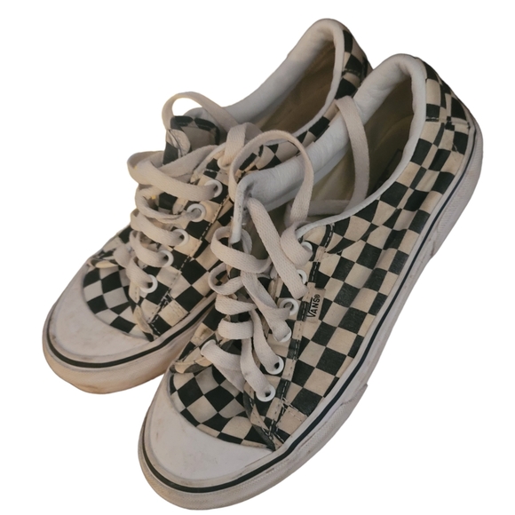 VANS Classic Checkerboard Lace-up Sneakers Size 8 - Picture 4 of 6